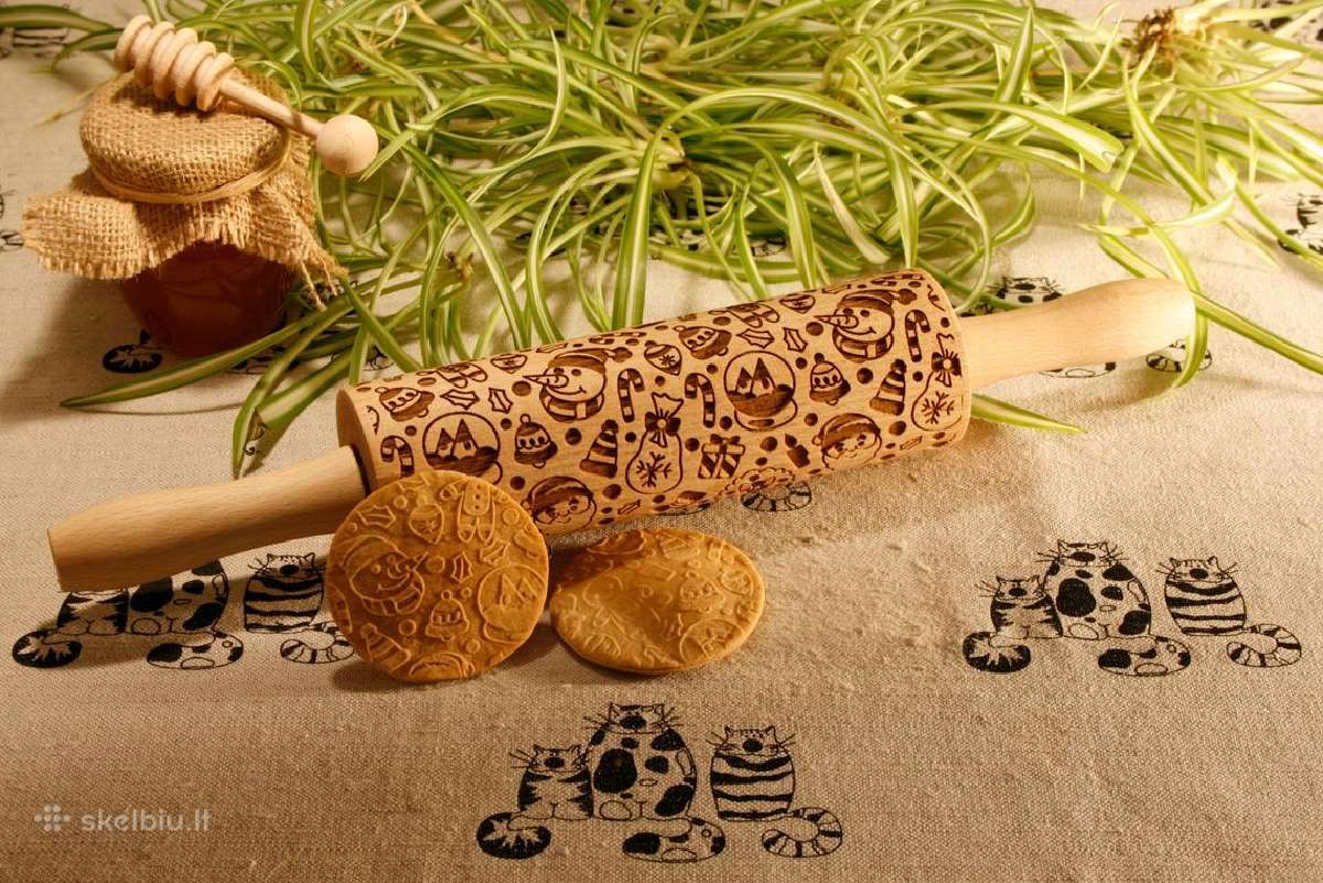 Kočėlas medinis graviruotas - nuotraukos Nr. 2