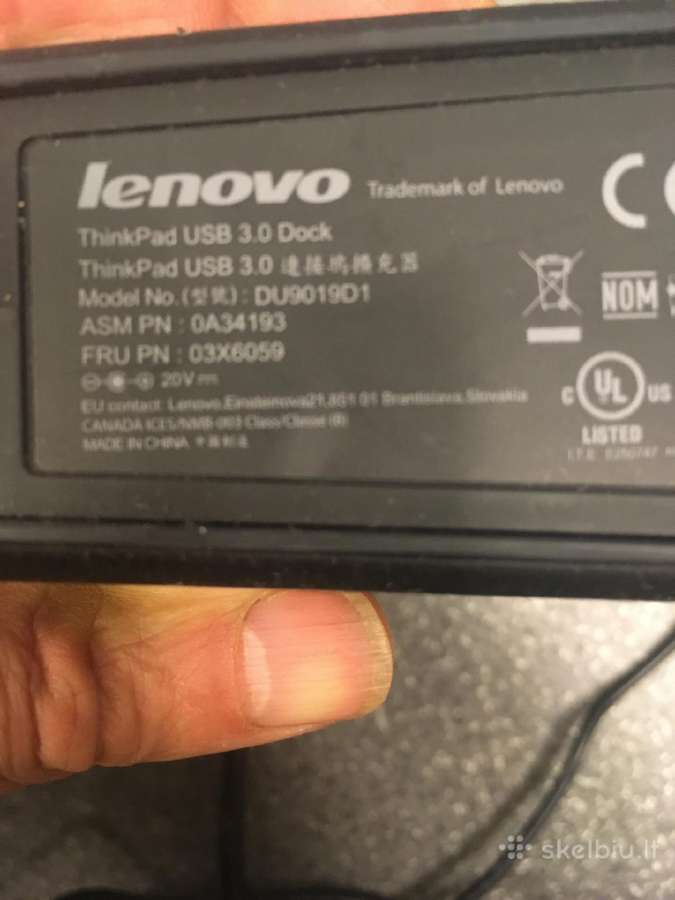 Lenovo docking station thinkpad usb3.0 dock - nuotraukos Nr. 3