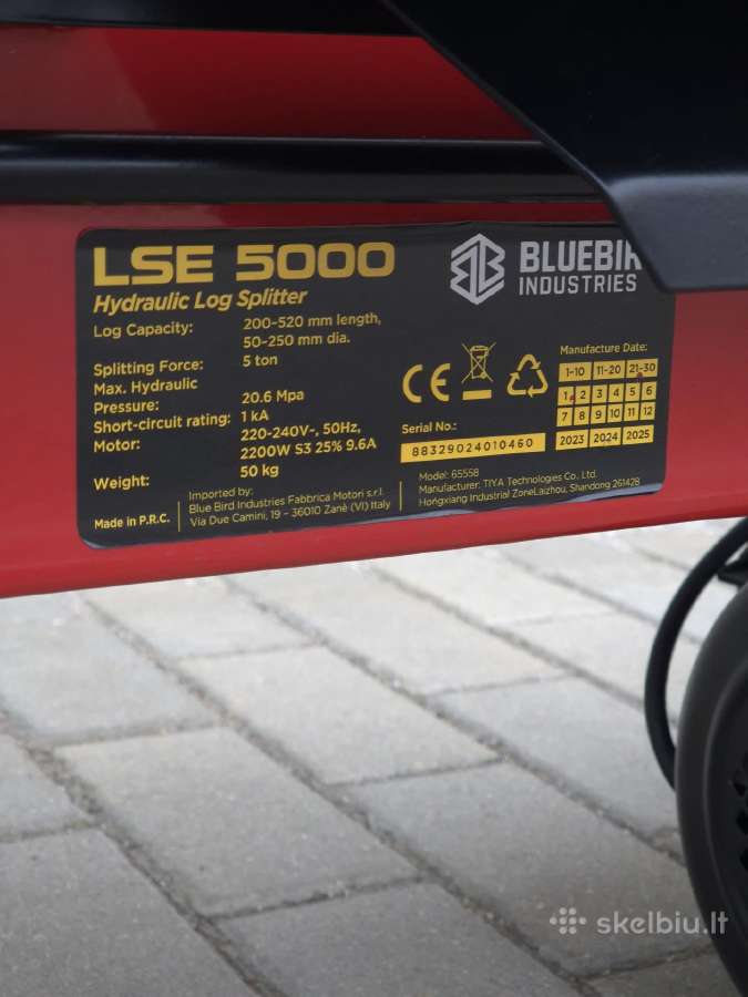 Malkų skaldyklė Blue Bird Lse500, 5t - nuotraukos Nr. 9
