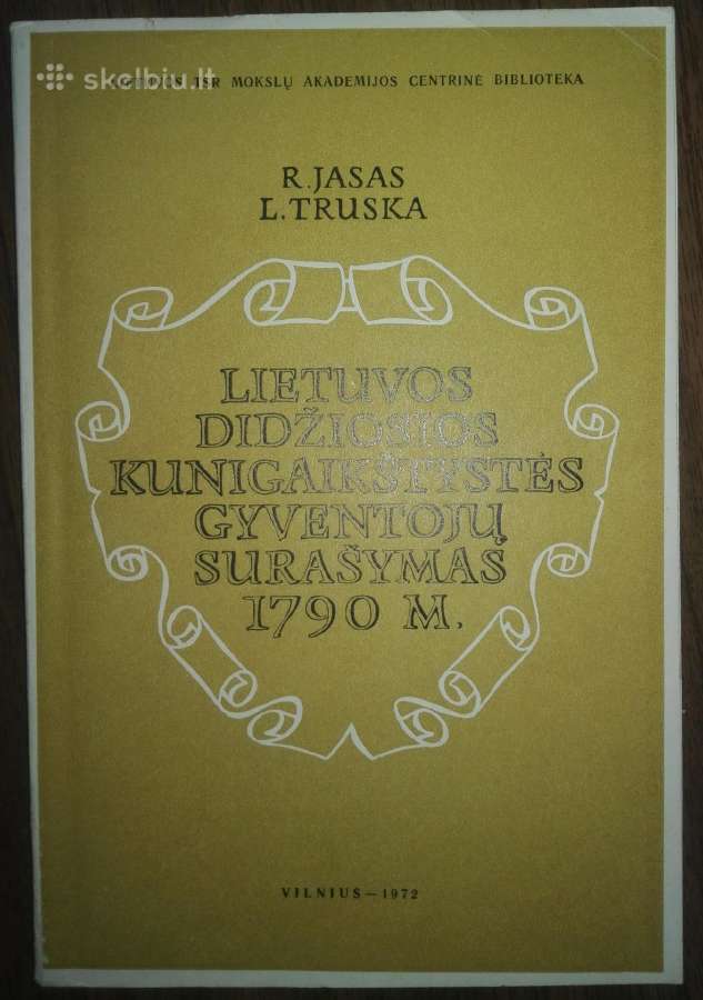 1985. Lietuvos Didžiosios Kunugaikštystės Gyventoj