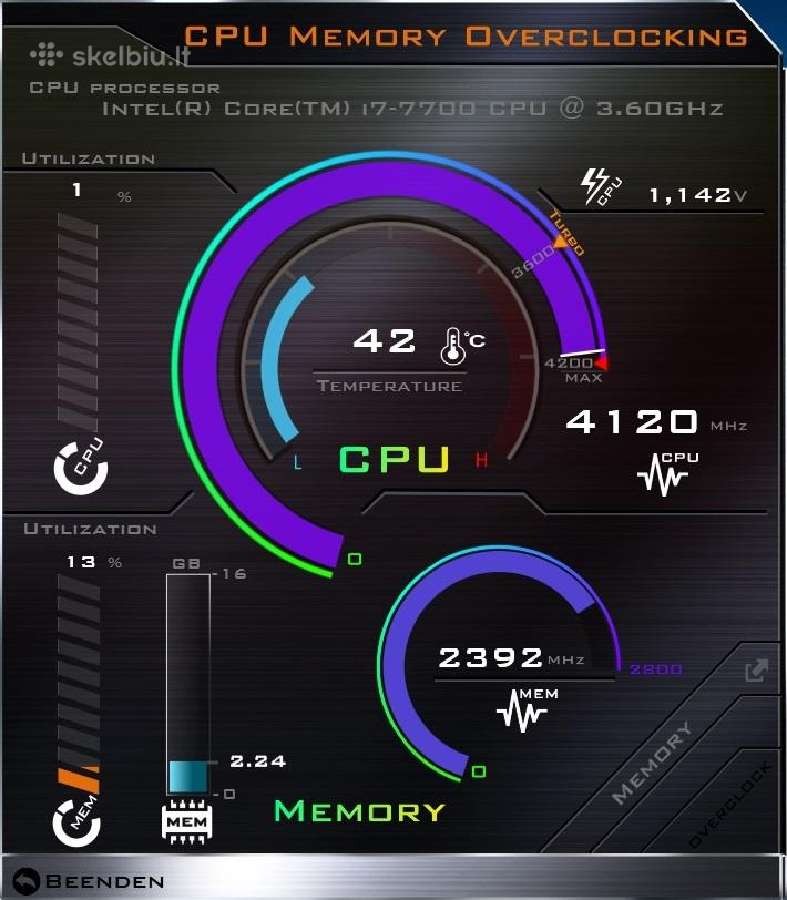 Clevo i7 7th 91w/17,3"3k 120hz/1080 8gb 190w - nuotraukos Nr. 20