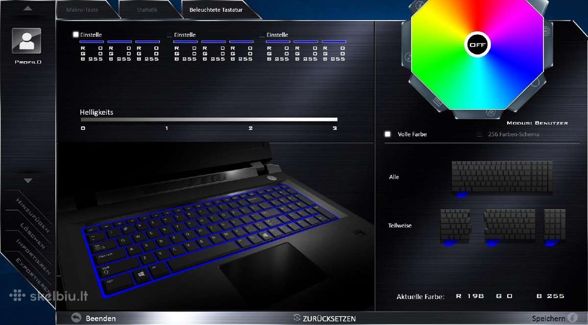 Clevo i7 7th 91w/17,3"3k 120hz/1080 8gb 190w - nuotraukos Nr. 24