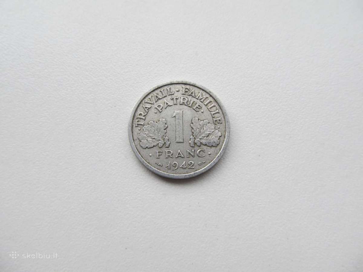 1 frankas , Prancūzija , 1942