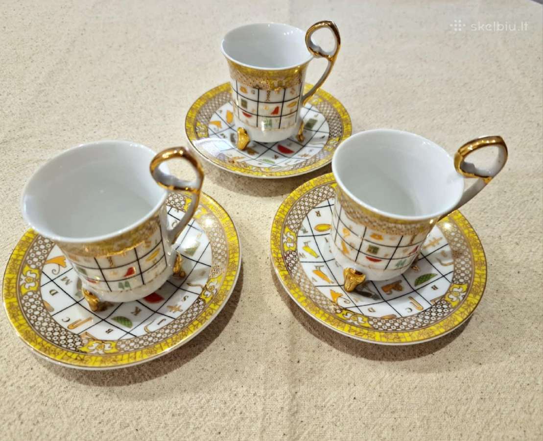Porceliano puodeliai espresso +keraminis padėkliuk