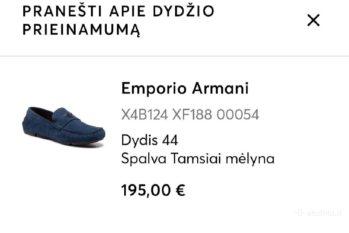 Vyriski mokasinai Emporio Armani. - nuotraukos Nr. 7