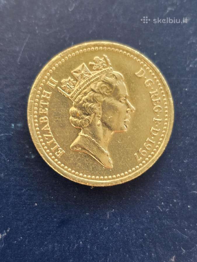 D. Britanija 1997 1 Pound Xf - nuotraukos Nr. 2