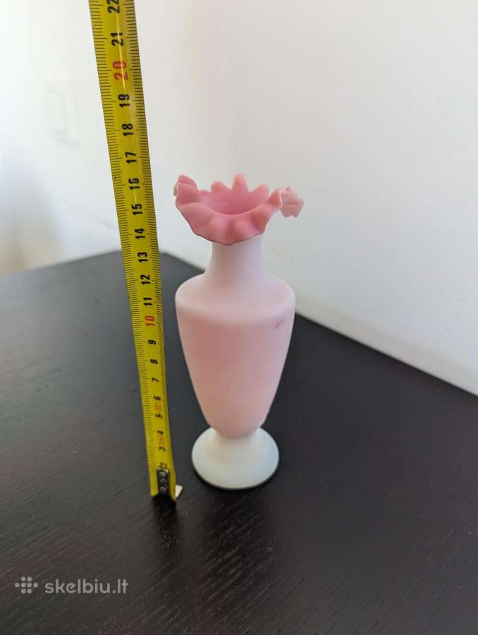Vintažinė vaza (vadinamojo pink satin stiklo) - nuotraukos Nr. 4