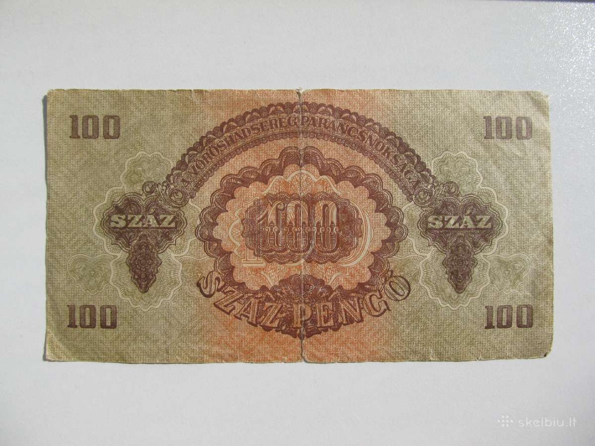 100 pengo , Vengrija , 1944 - nuotraukos Nr. 2