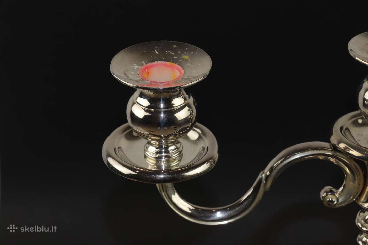 Žvakidė metalas svoris 1494 gr. aukštis 36,5 cm. - nuotraukos Nr. 3