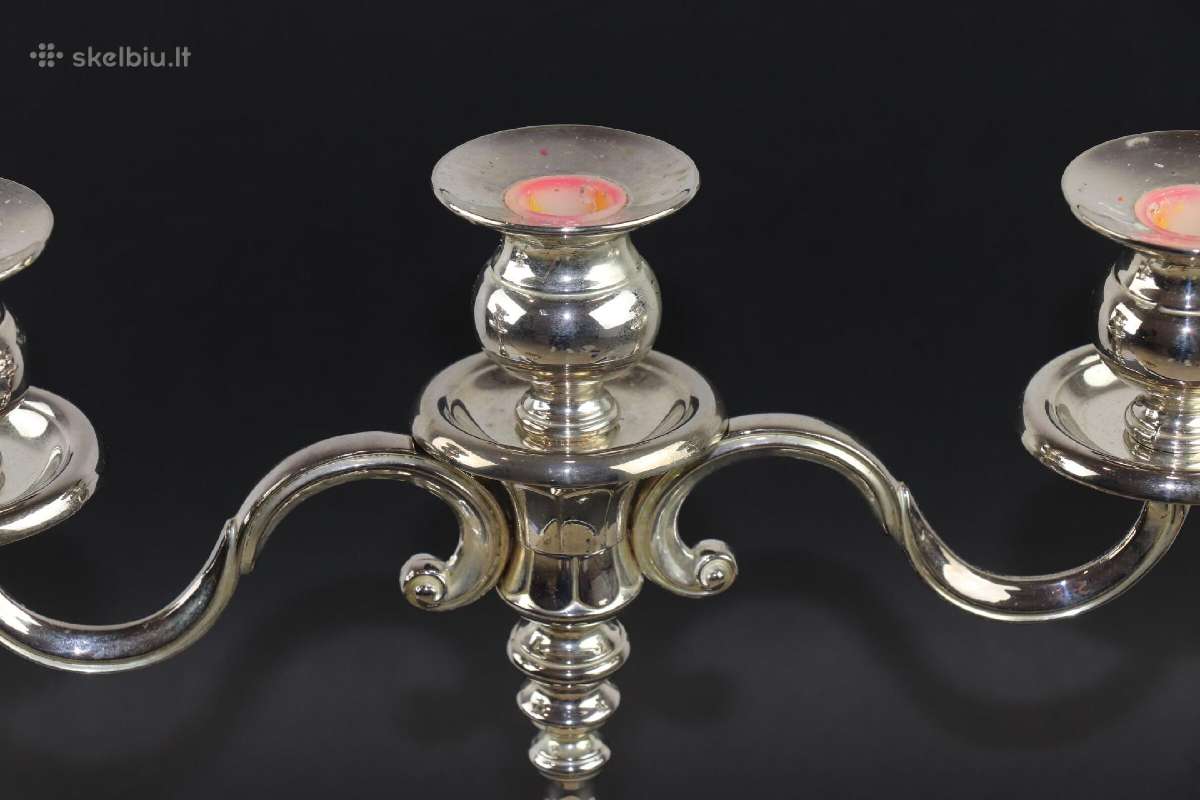 Žvakidė metalas svoris 1494 gr. aukštis 36,5 cm. - nuotraukos Nr. 4