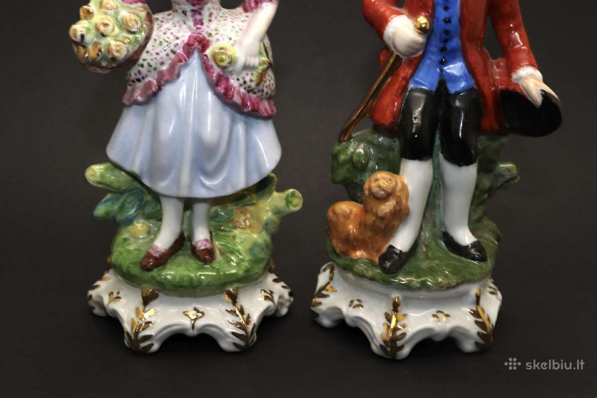 Porcelianinės statulėlės aukštis 18,5 cm.už abi 90 - nuotraukos Nr. 3