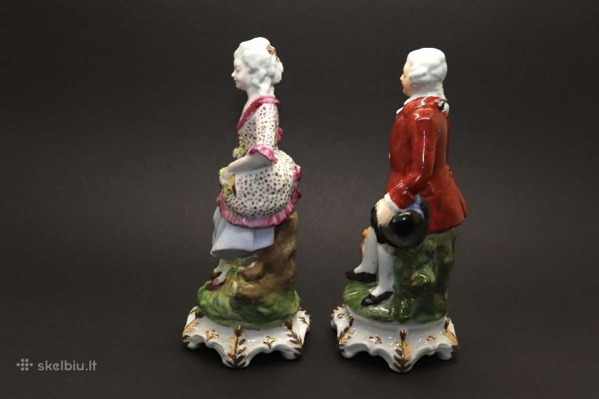 Porcelianinės statulėlės aukštis 18,5 cm.už abi 90 - nuotraukos Nr. 6