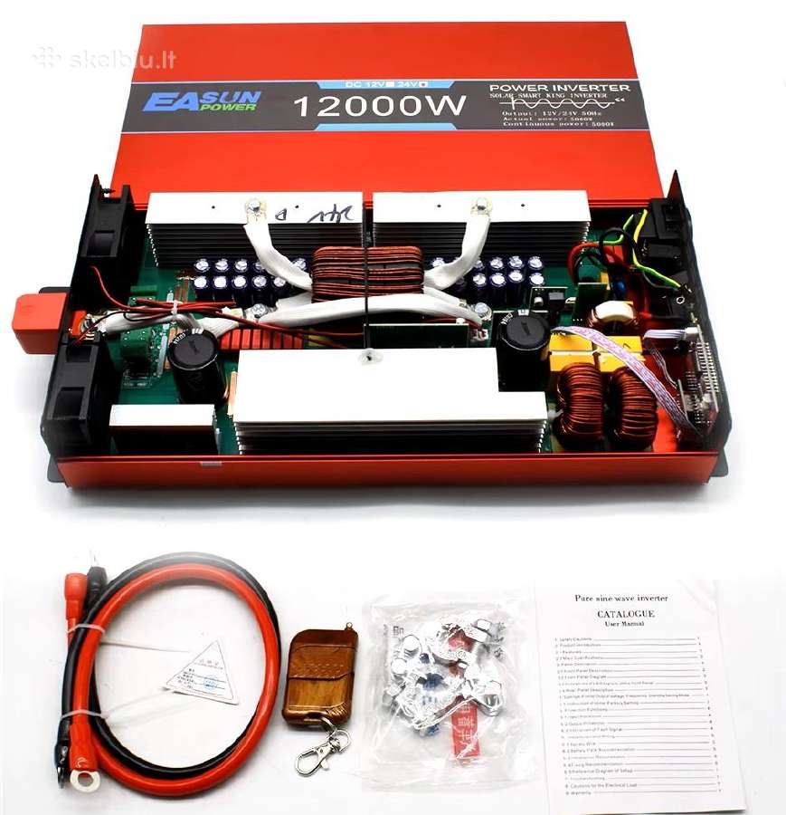 Įtampos keitiklis inverteris 24v-220v 12000w pulte - nuotraukos Nr. 2