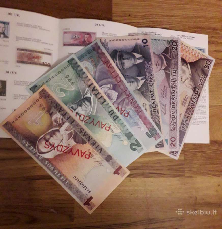 1,2,5,10,20,50 Lt autentiškumo bukletai