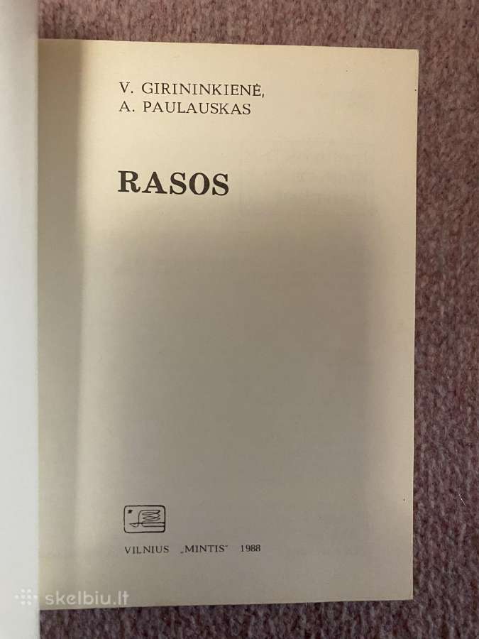 Parduodama knyga Rasos - nuotraukos Nr. 2