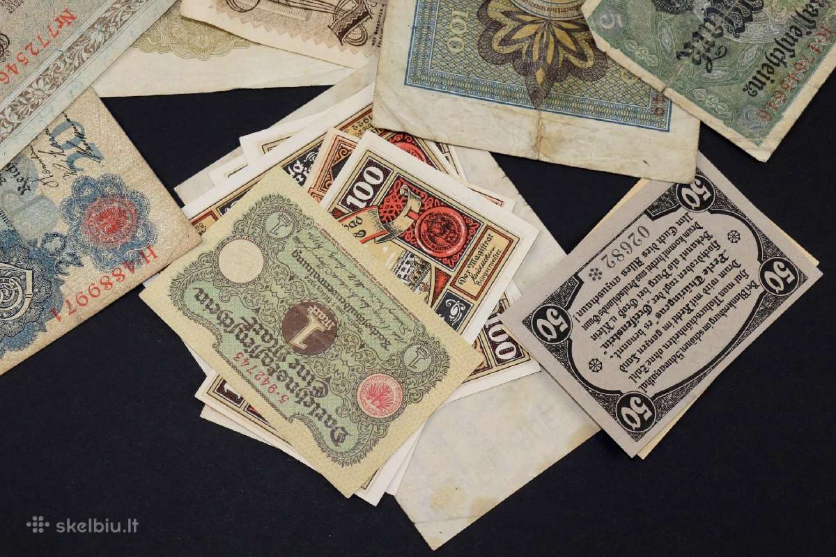 Banknotai Vokiški vien nuo 1 iki 3 euru - nuotraukos Nr. 2