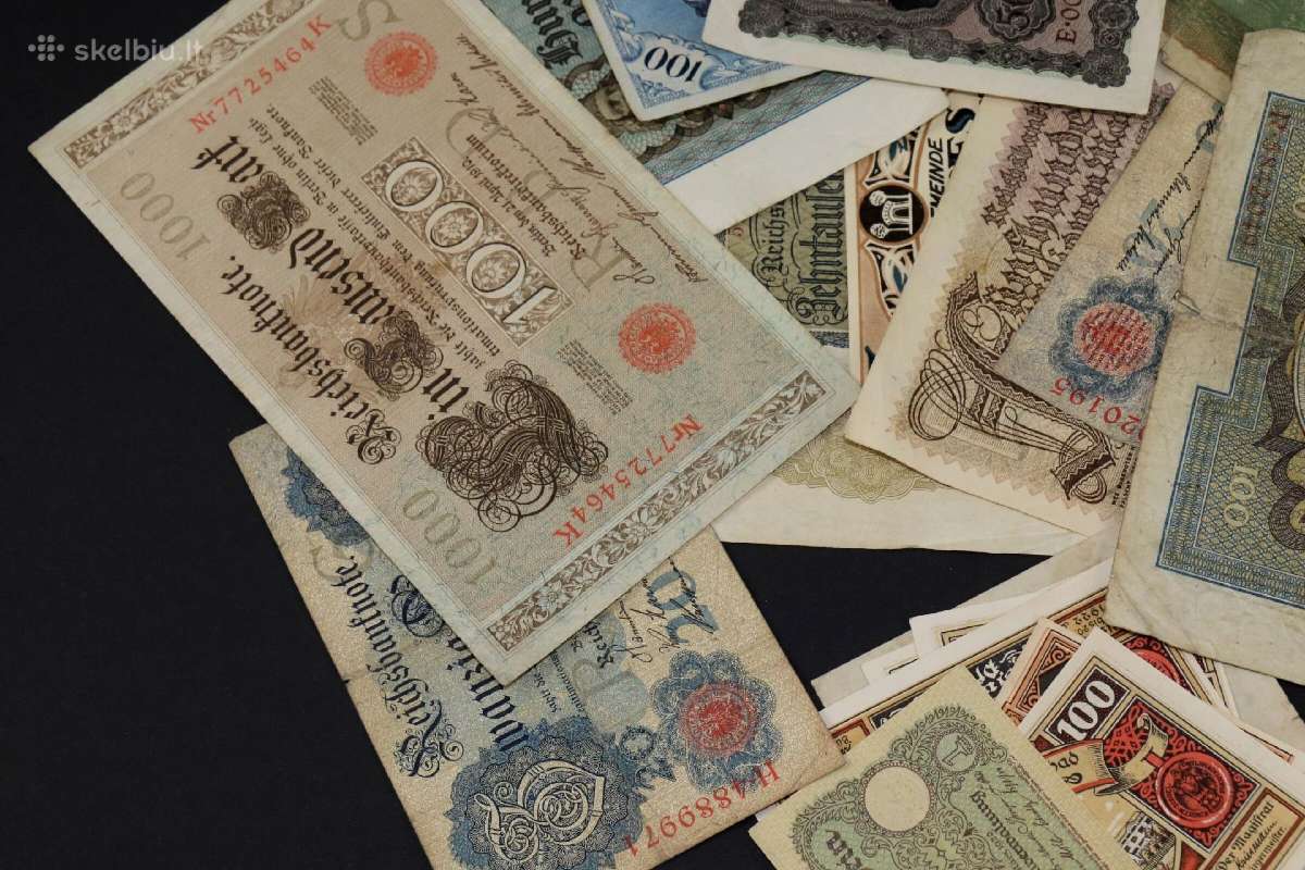 Banknotai Vokiški vien nuo 1 iki 3 euru - nuotraukos Nr. 3