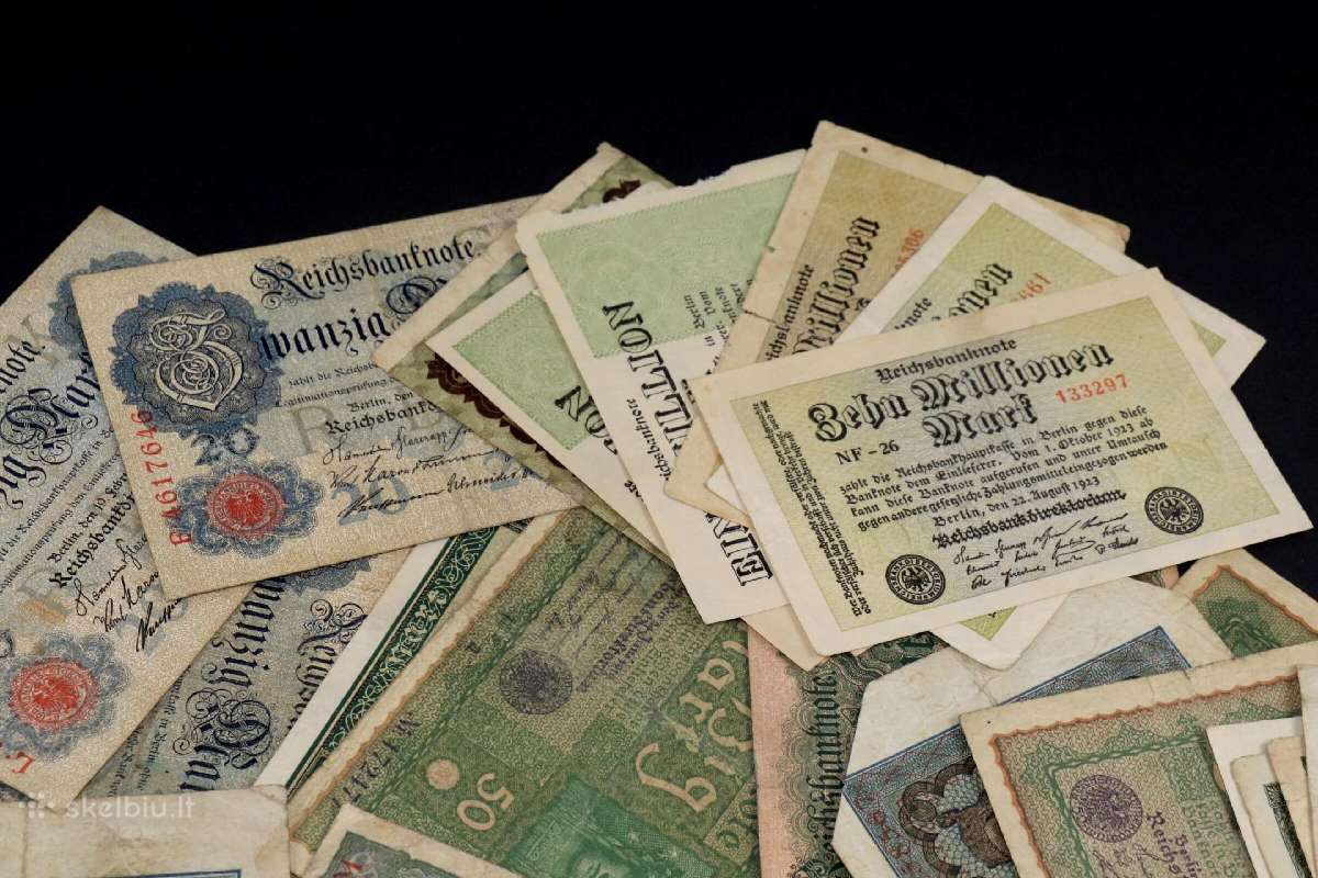 Banknotai Vokiški vien nuo 1 iki 3 euru - nuotraukos Nr. 6