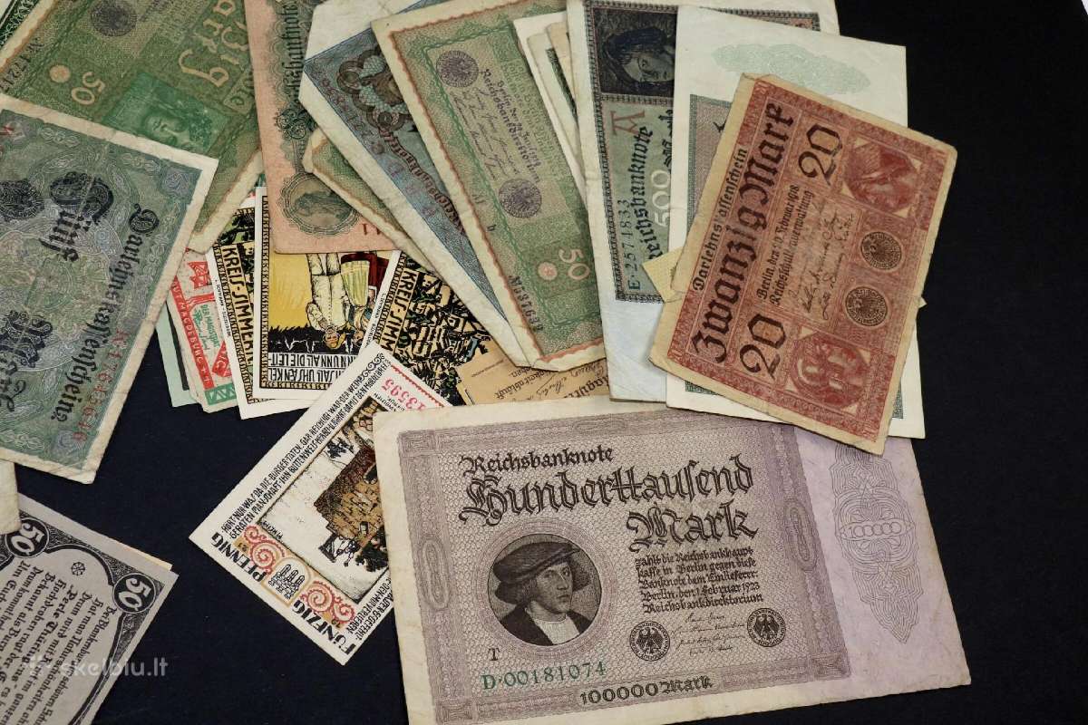 Banknotai Vokiški vien nuo 1 iki 3 euru - nuotraukos Nr. 7