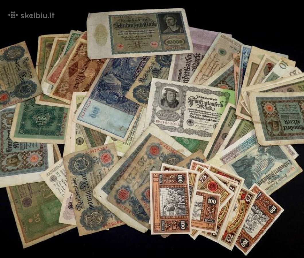 Banknotai Vokiški vien nuo 1 iki 3 euru - nuotraukos Nr. 9