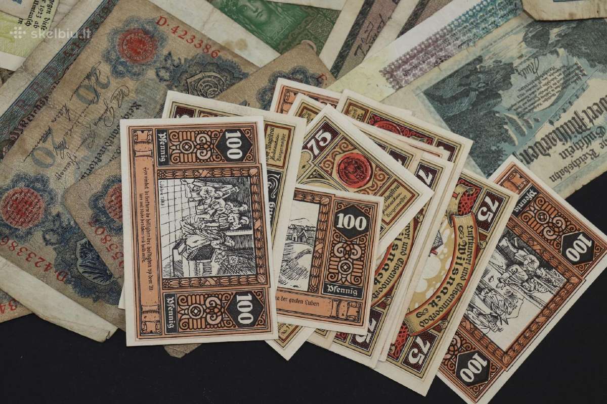 Banknotai Vokiški vien nuo 1 iki 3 euru - nuotraukos Nr. 10