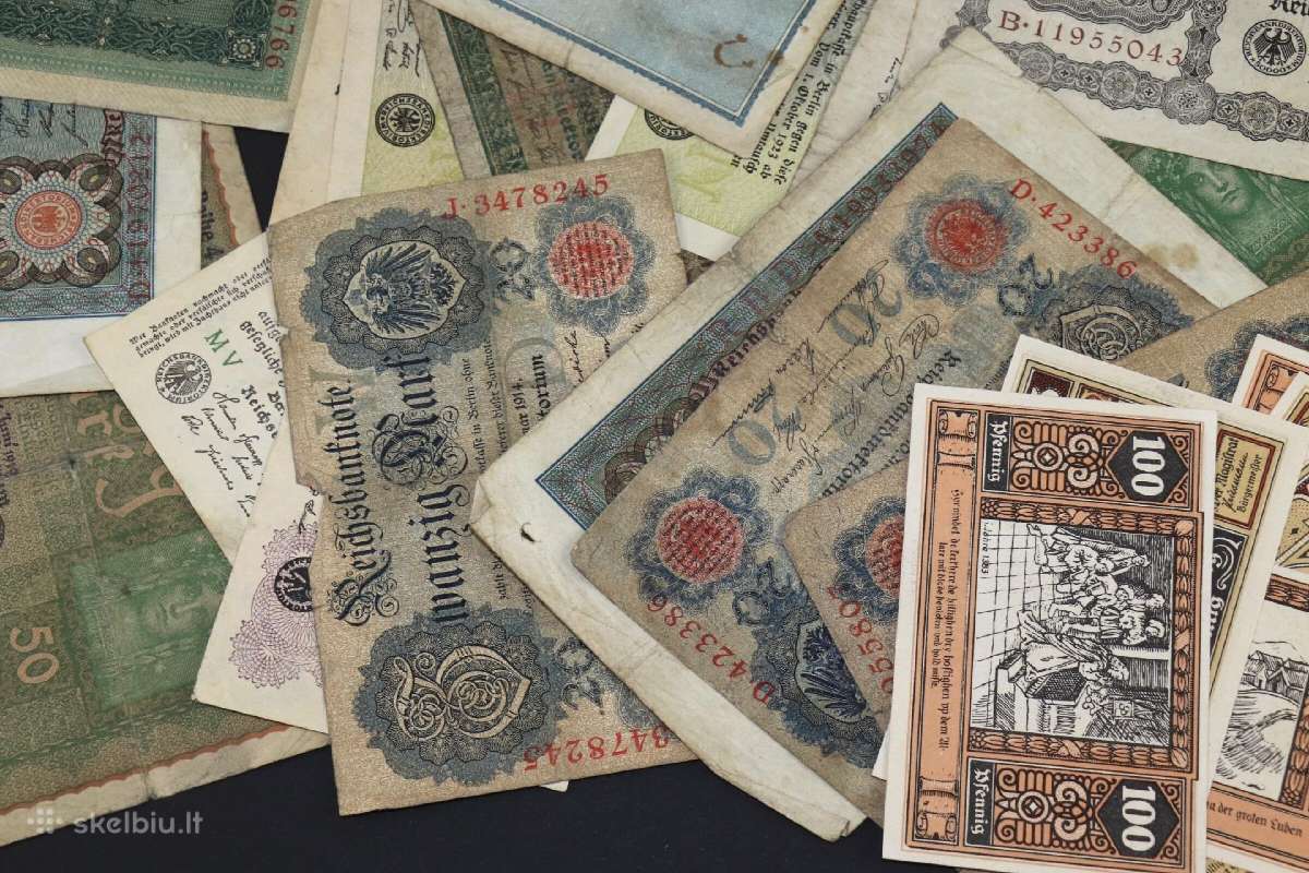 Banknotai Vokiški vien nuo 1 iki 3 euru - nuotraukos Nr. 11