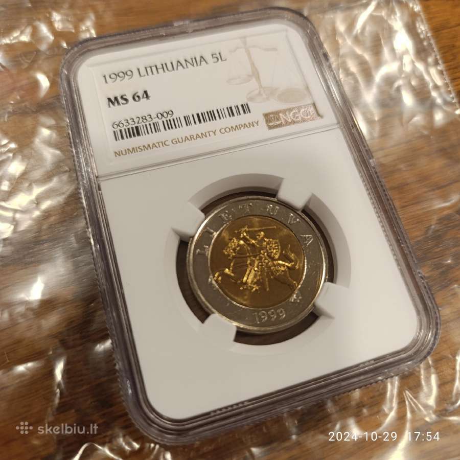Sertifikuoti 5 litai ngc, domintų keitimas į Pcgs