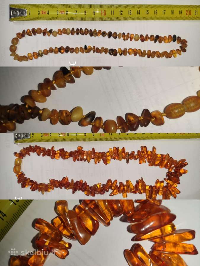 Gintariniai karoliai po 10€/vnt.