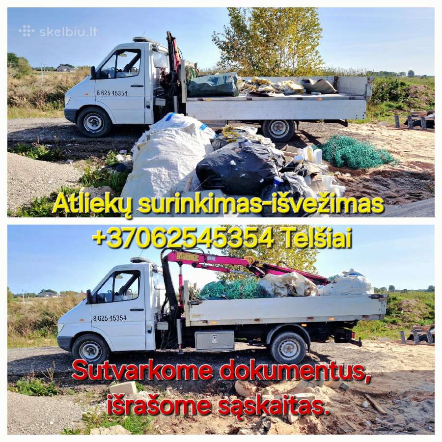 Šiukšlių,šakų,betono atliekų išvežimas Telšiai!