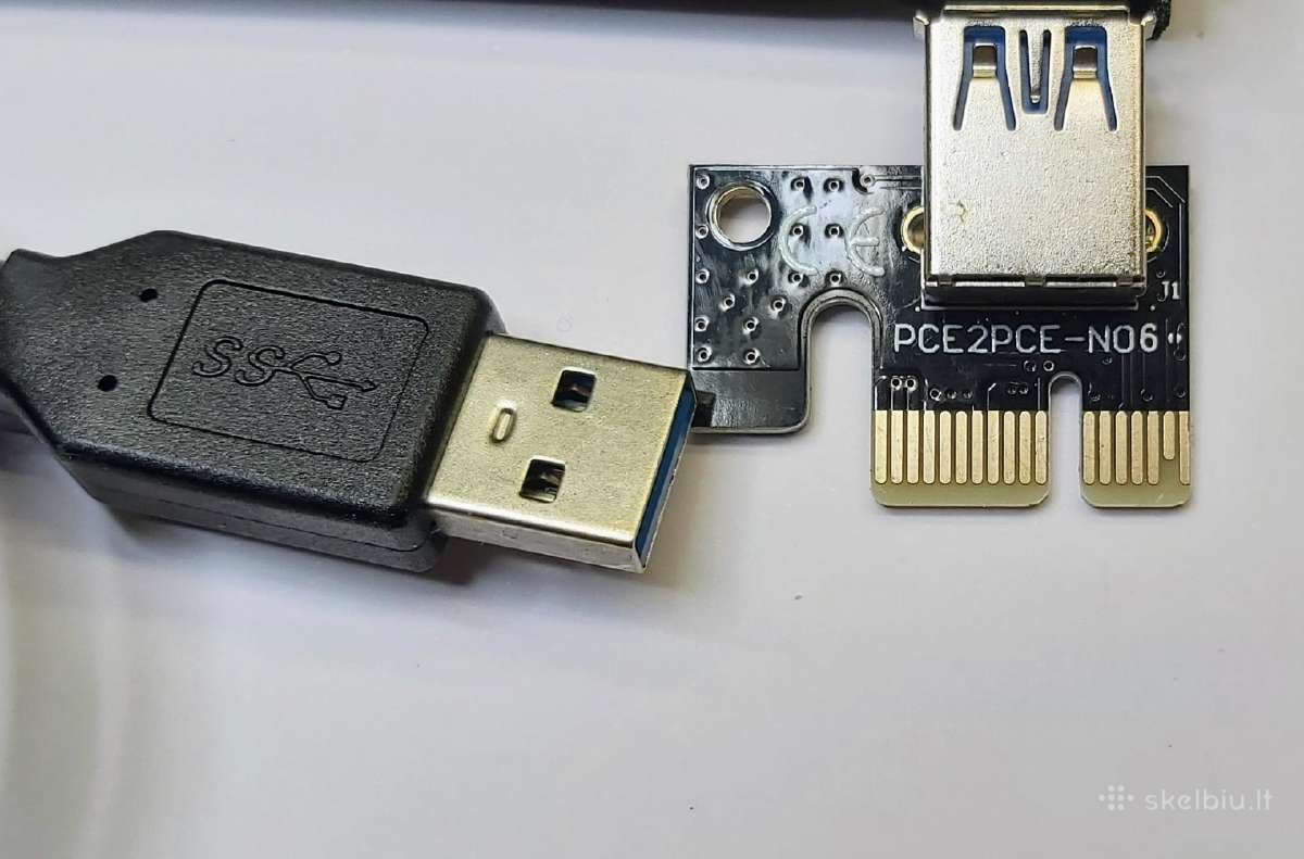 Riser Pce164p-n03 Ver 006c Pci-e 1x To 16x Usb 3.0 - nuotraukos Nr. 3