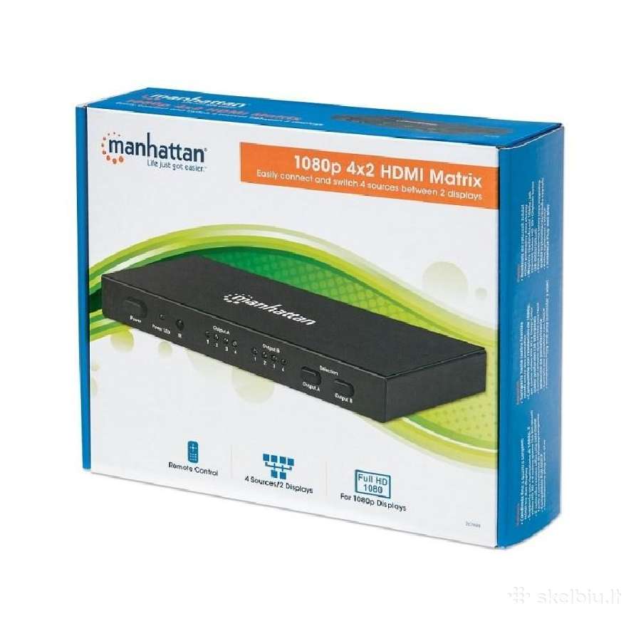 Manhattan Matrix Hdmi AV jungiklis šakotuvas 4x2