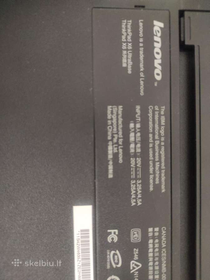 Lenovo Thinkpad X6 Ultrabase - nuotraukos Nr. 5