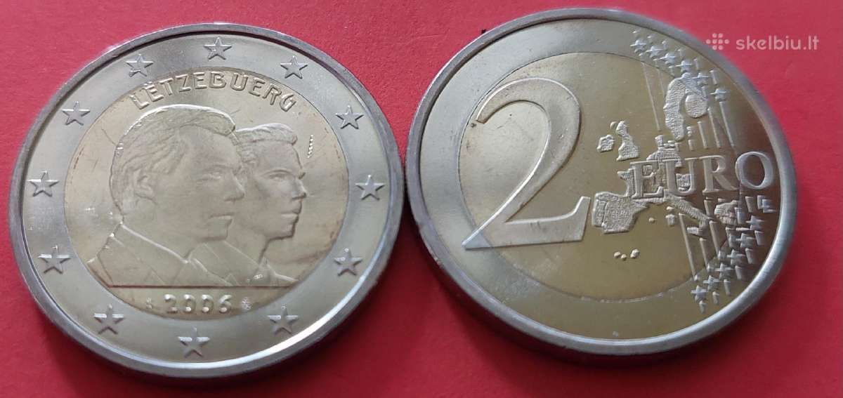 Liuksemburgas 2€ 2006 Guillaume 25-metis Unc