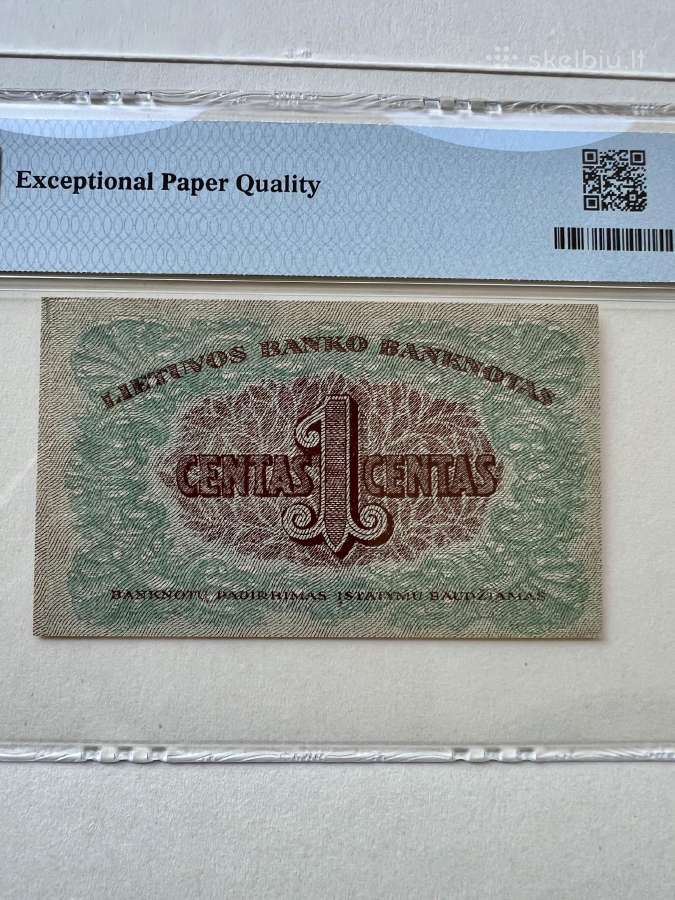 Lietuvos banko 1922 m. 1 cnt. - nuotraukos Nr. 2