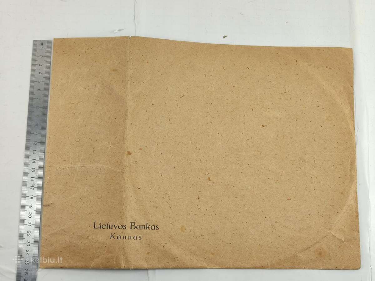 Tarpukario Lietuvos banko vokas Kaunas - nuotraukos Nr. 2