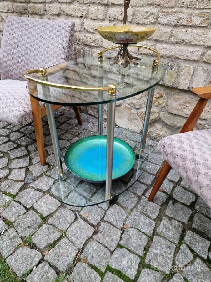 Vintažinis mid century serviravimo-baro staliukas - nuotraukos Nr. 2