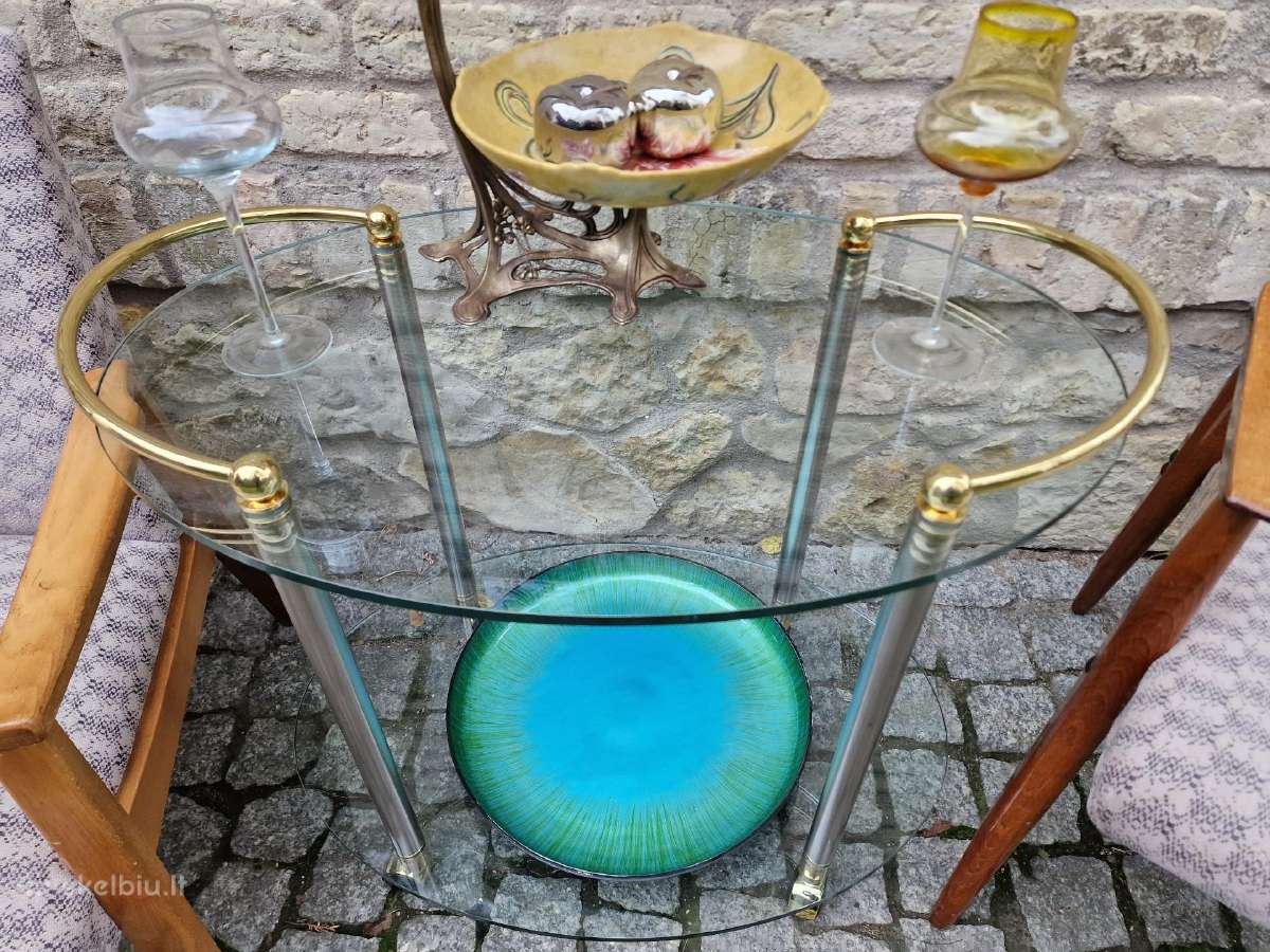 Vintažinis mid century serviravimo-baro staliukas - nuotraukos Nr. 13