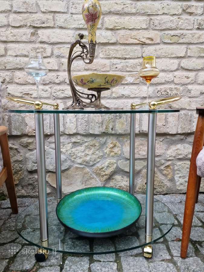 Vintažinis mid century serviravimo-baro staliukas - nuotraukos Nr. 16