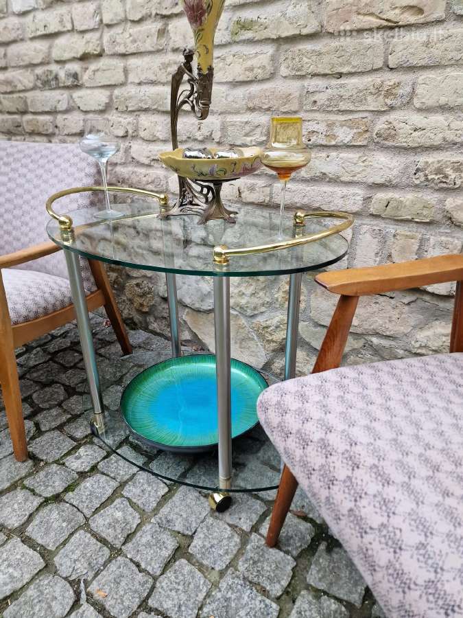 Vintažinis mid century serviravimo-baro staliukas - nuotraukos Nr. 19