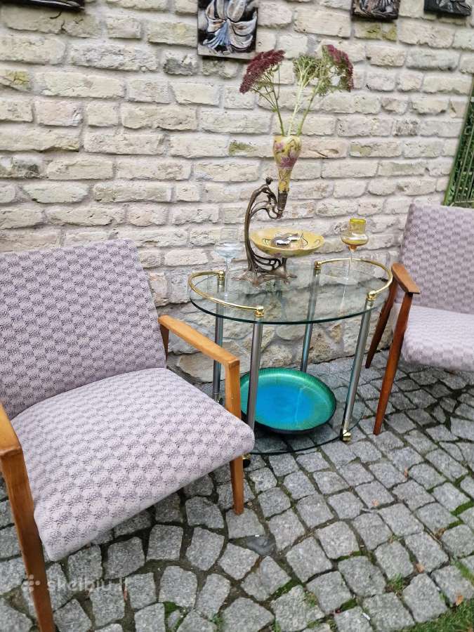 Vintažinis mid century serviravimo-baro staliukas - nuotraukos Nr. 22