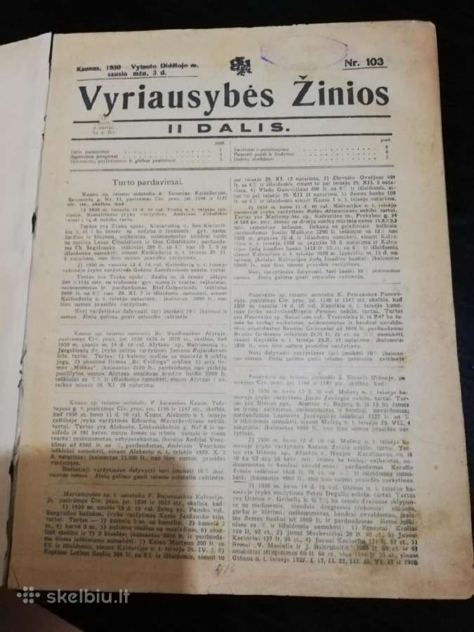 Vyriausybes zinios 1930-1931m