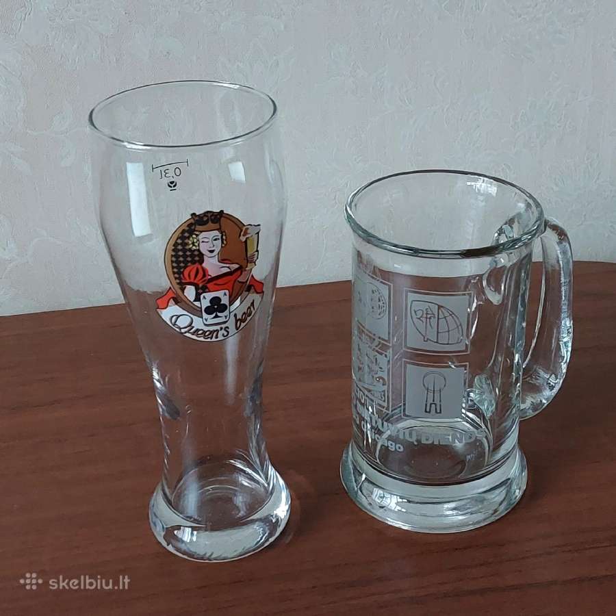 Alaus taurė ir proginis alaus bokalas