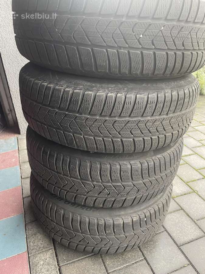 Ratlankiai R17 + Pirelli zieminės padangos 205/60 - nuotraukos Nr. 3