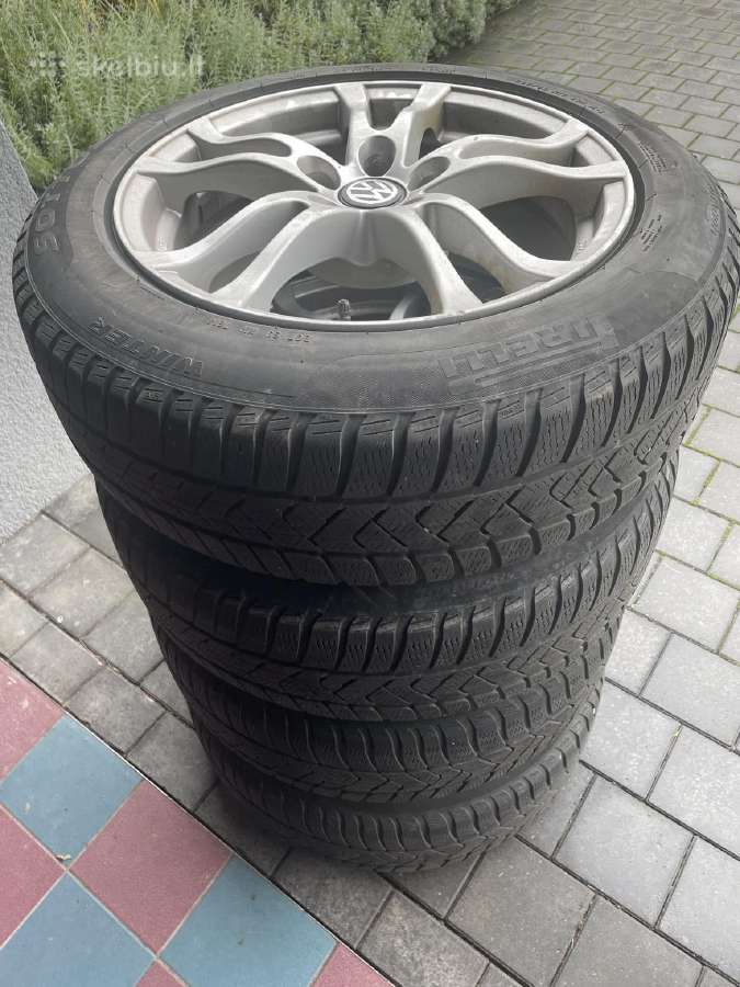 Ratlankiai R17 + Pirelli zieminės padangos 205/60 - nuotraukos Nr. 4