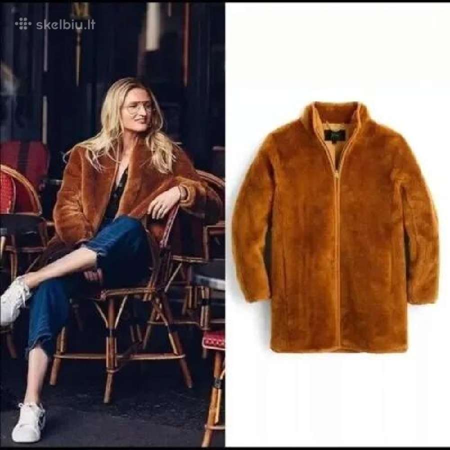 J.crew Zip-up Teddy/plush Fleece Coat