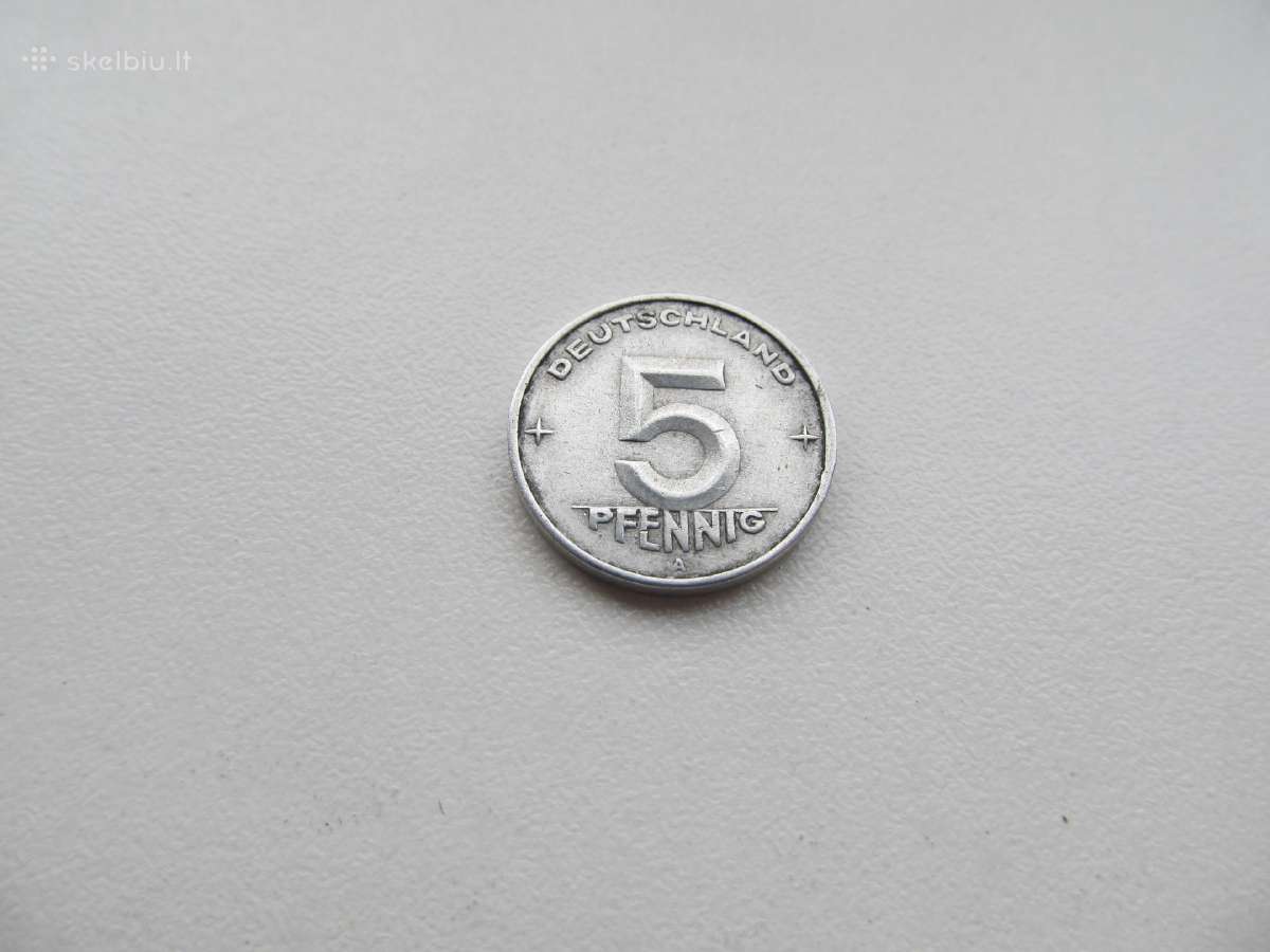 5 pfennig , Demokratinė Vokietija , 1950 A