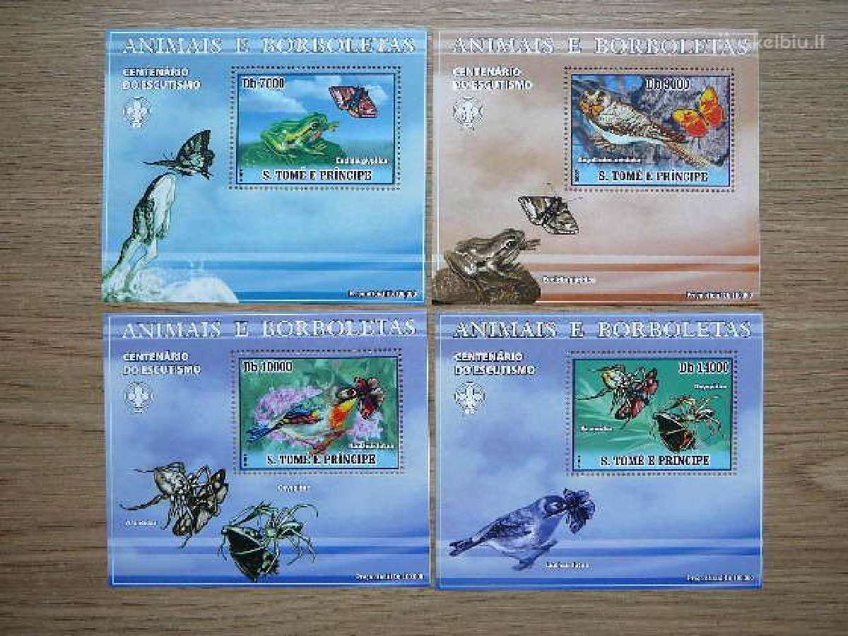 Drugeliai Pauksciai Sao Tome 2007 svarus st529