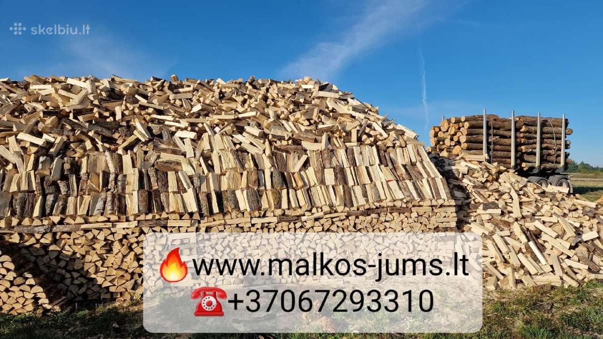 Beržo, ąžuolo malkos Vilniuje 0 - nuotraukos Nr. 3