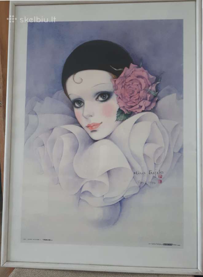 Pierrot With Rose II aukštos kokybės plakatas