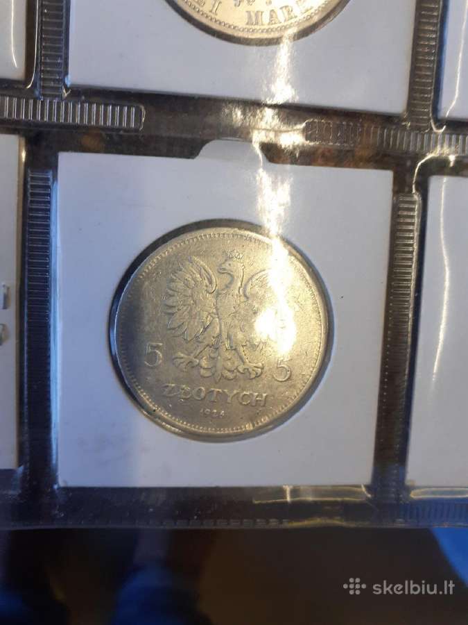 5 zlotai 1928 metai su Nike.retas - nuotraukos Nr. 2